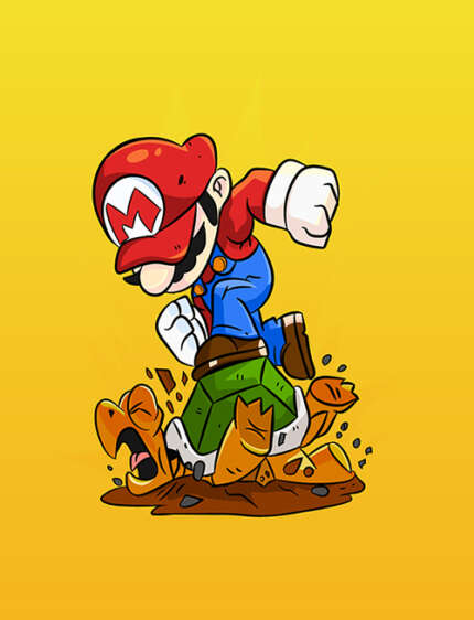 Ilustración Mario Bross editable